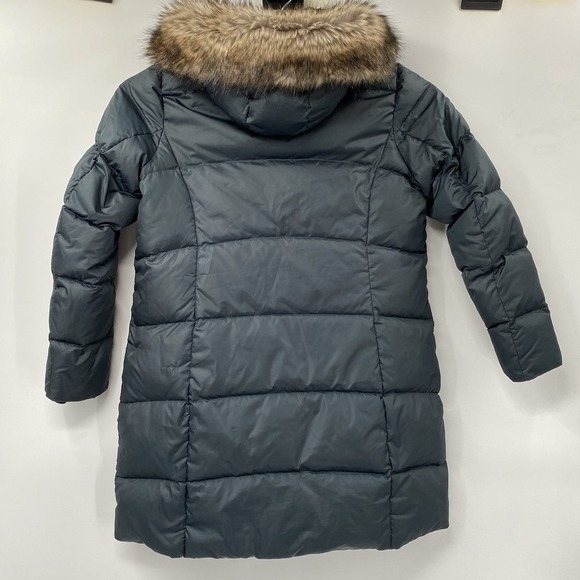 Eddie Bauer Women XL Black Detachable Faux Feather Down And Feather Quilted Coat - Picture 2 of 7